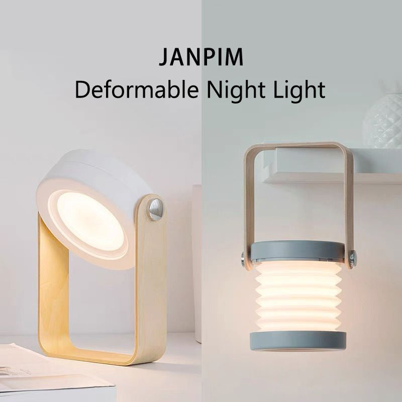 Foldable Touch Dimmable LED Night Light – Portable USB Rechargeable Lantern Lamp