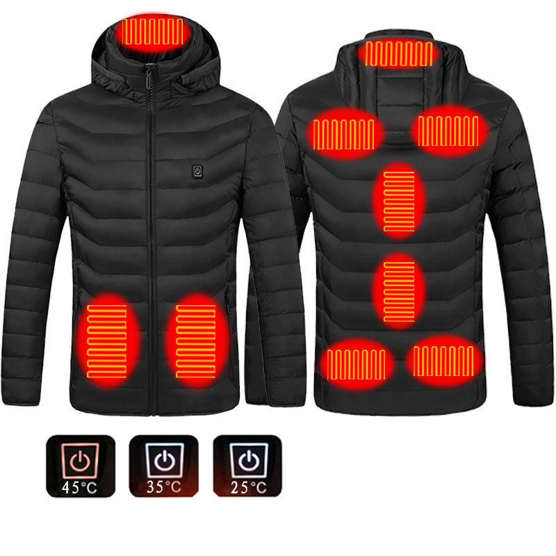 Heated USB Electric Jacket – Winter Thermal Cotton Coat for Men