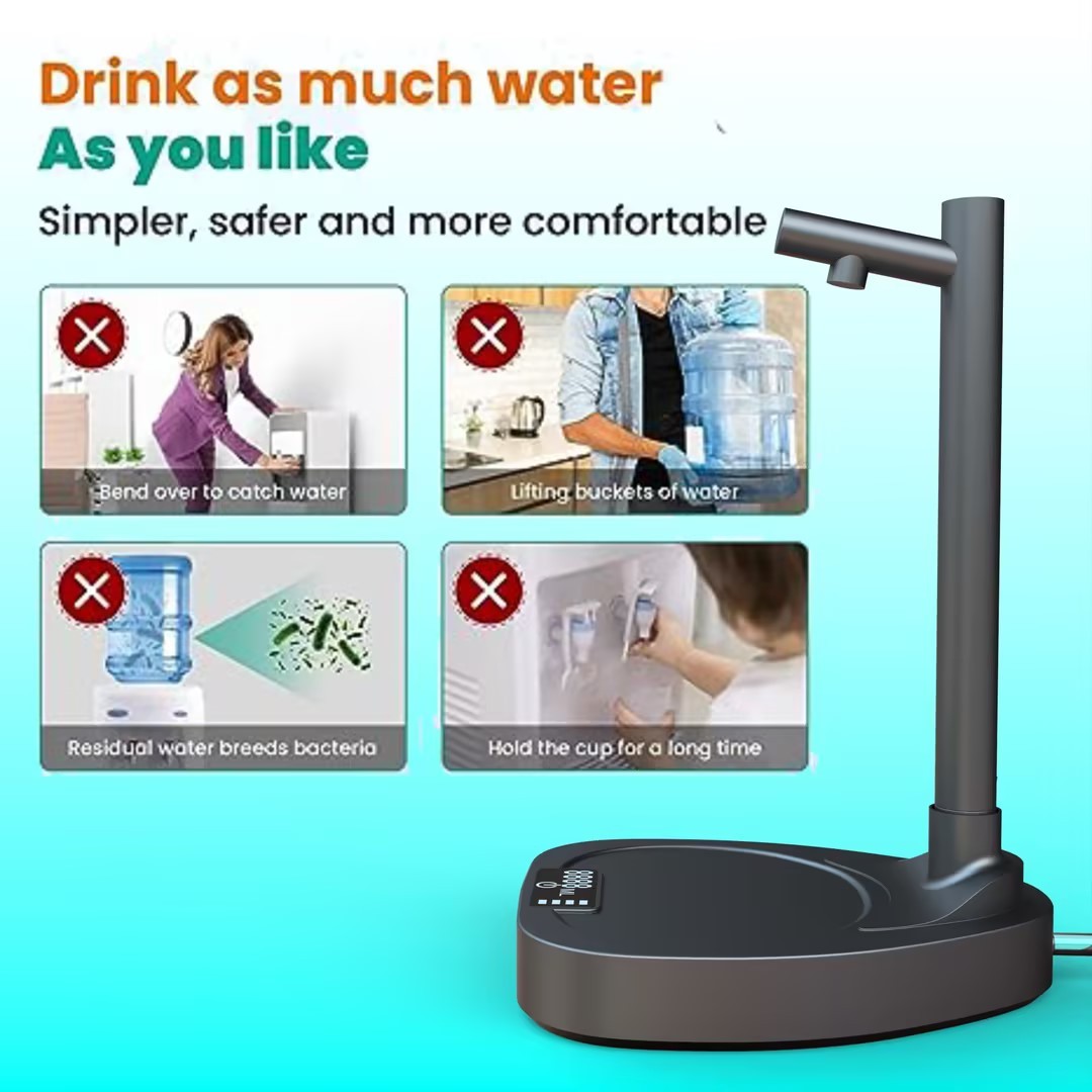 Automatic Water Dispenser with Stand – Rechargeable Bottle Pump with Extension Tube