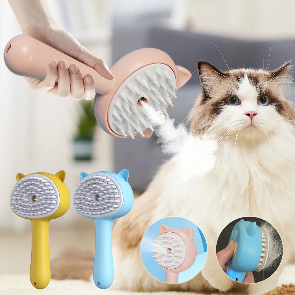 Multifunctional Pet Grooming Brush – Hair Cleaning & Mist Spray