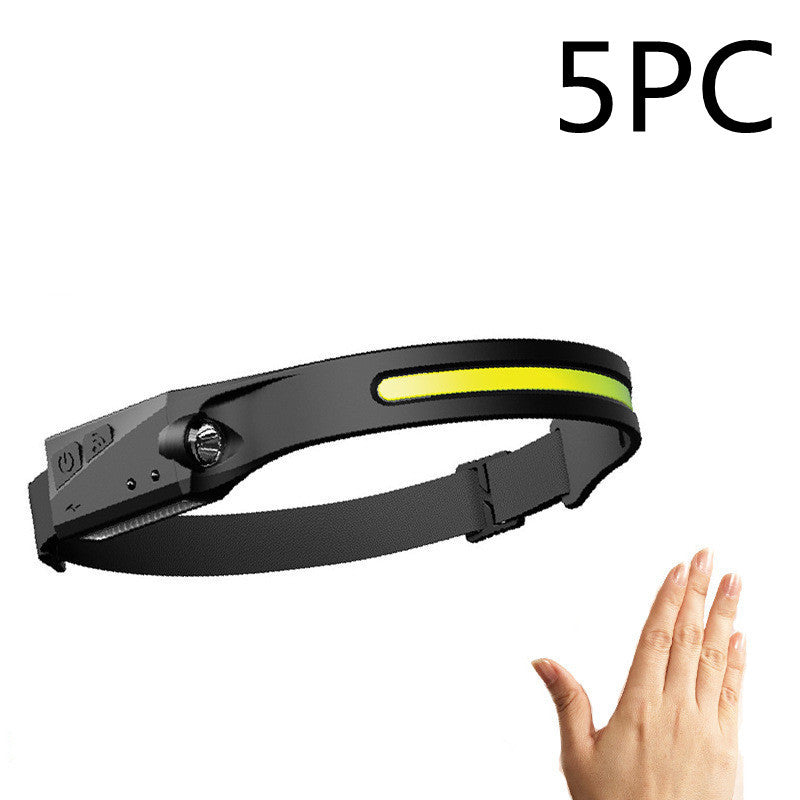 COB LED Induction Headlamp – USB Rechargeable Waterproof Camping & Hunting Light