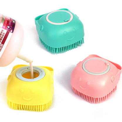 Silicone Pet Bath & Grooming Glove with Shampoo Dispenser