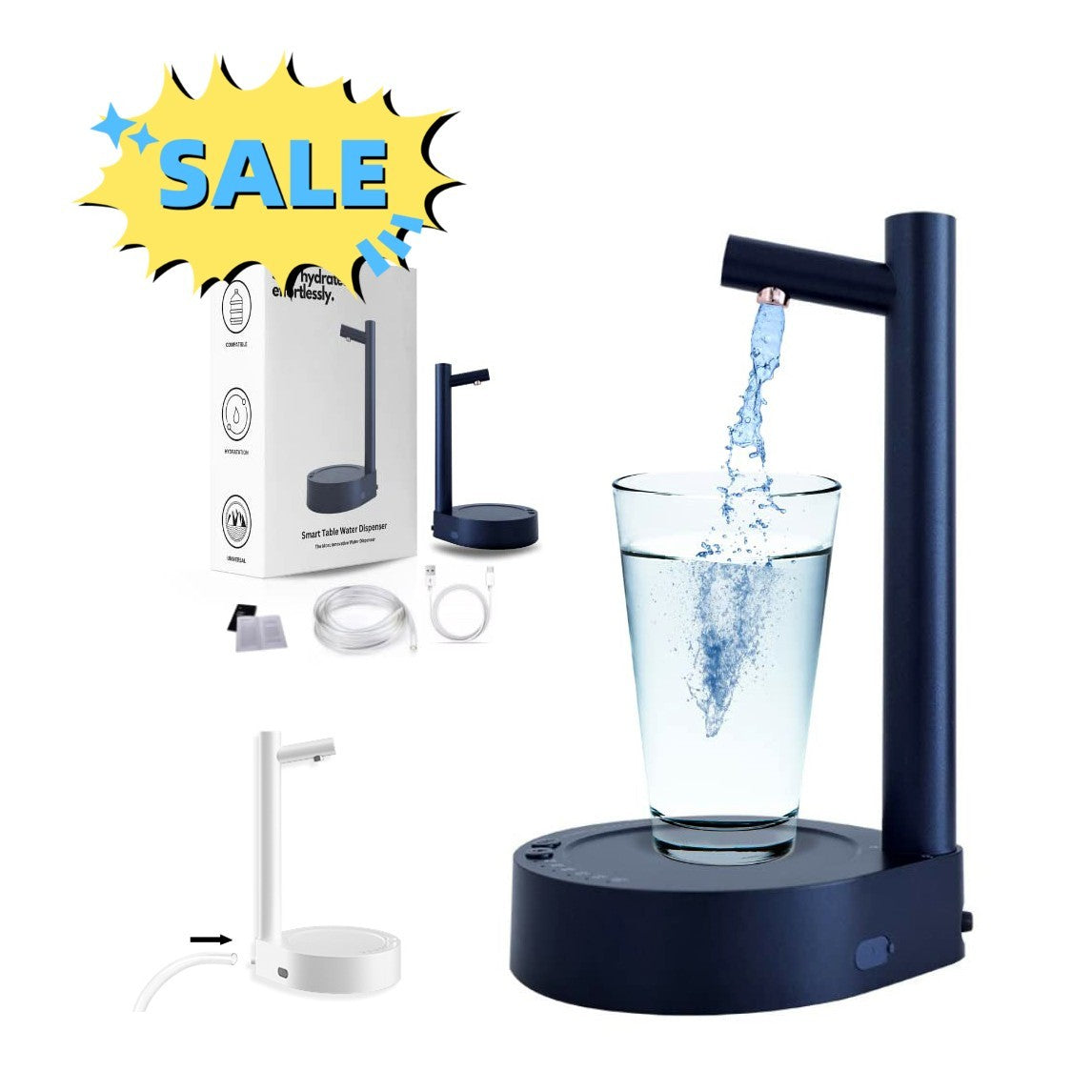 Electric Desk Water Dispenser – Rechargeable Gallon Pump