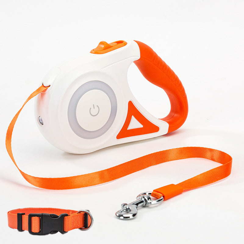 Retractable Dog Leash with Collar – Spotlight Automatic Pet Lead