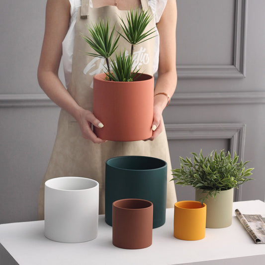 Industrial Style Ceramic Plant Po